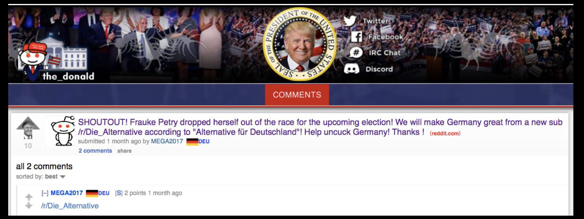 Far Right Targets Germany on Reddit