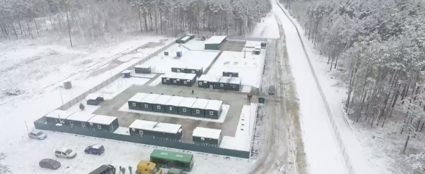 Orekhovo border outpost, constructed by Belarus near the Ukrainian border.