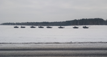 Russian equipment flows into Belarus