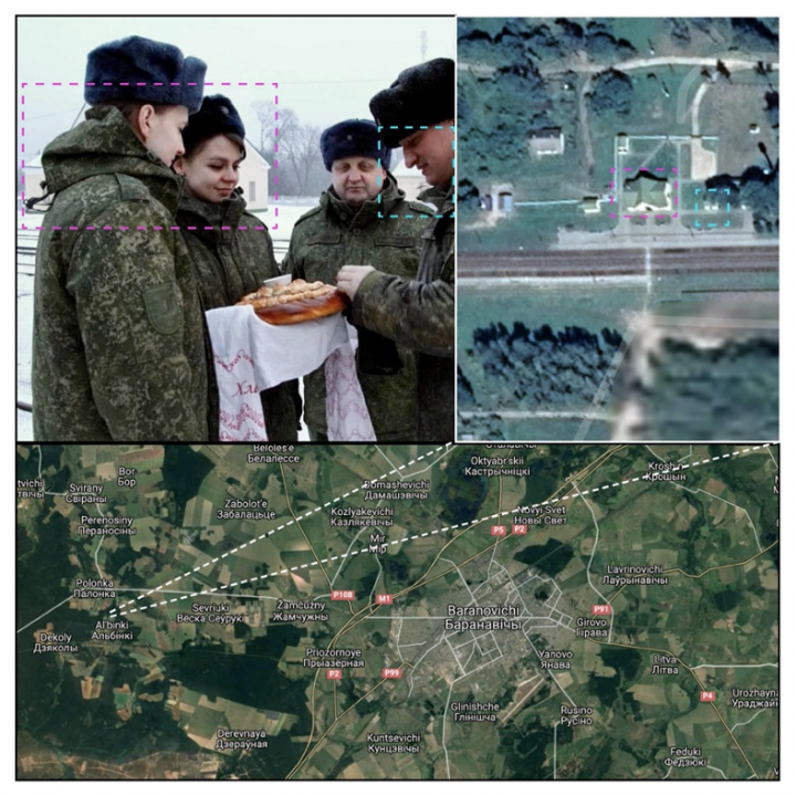 Geolocation of the surfaced photos confirmed that the 155th Brigade arrived at Polonka train station, west of Baranovichy.