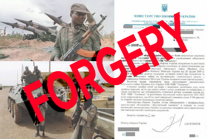 Russian War Report: Forged document claims Ukraine is selling surplus weapons to African countries