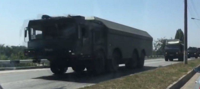 A Bastion-P system traveling on a highway near Simferopol on August 8 