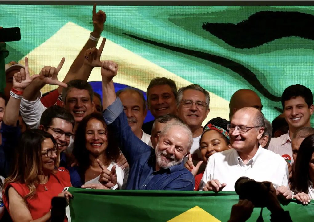 Brazil President-elect Luiz Inácio Lula da Silva gestures at an election night gathering in São Paulo on Sunday, October 30, 2022. (Source: Carla Carniel/Reuters)