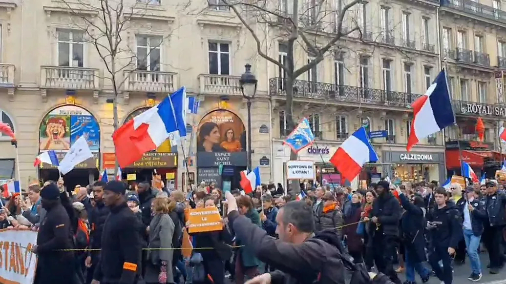 Russia-friendly media outlets in Global South frame French anti-government protest as anti-NATO  