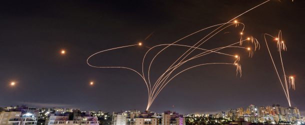 Israel's Iron Dome anti-missile system intercepts rockets launched from the Gaza Strip, as seen from the city of Ashkelon, Israel October 9, 2023. (Source: Reuters/Amir Cohen/File Photo)