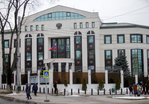 A general view shows the Russian Embassy in Chisinau, Moldova March 27, 2018. (Source: Reuters/Viktor Dimitrov)