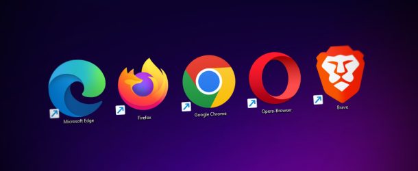 An image of browser icons for Edge, Firefox, Chrome, Opera, and Brave browsers