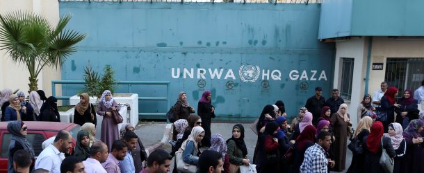 UNRWA headquarters in Gaza City, September 19, 2018. (Source: REUTERS/Ibraheem Abu Mustafa)