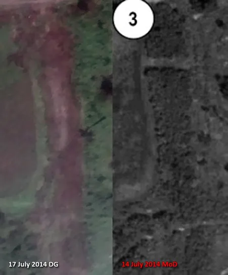 Digital Globe and Russian Ministry Defence satellite imagery