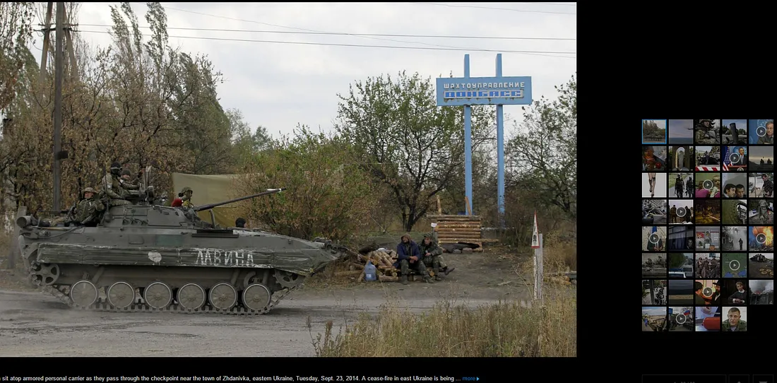 “Avalanche” in Zhdanivka, Ukraine on September 23, 2014. Source