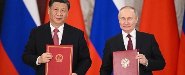 Russian President Vladimir Putin and Chinese President Xi Jinping attend a signing ceremony at the Kremlin in Moscow, Russia March 21, 2023. (Source: Sputnik/Vladimir Astapkovich/Kremlin via Reuters)