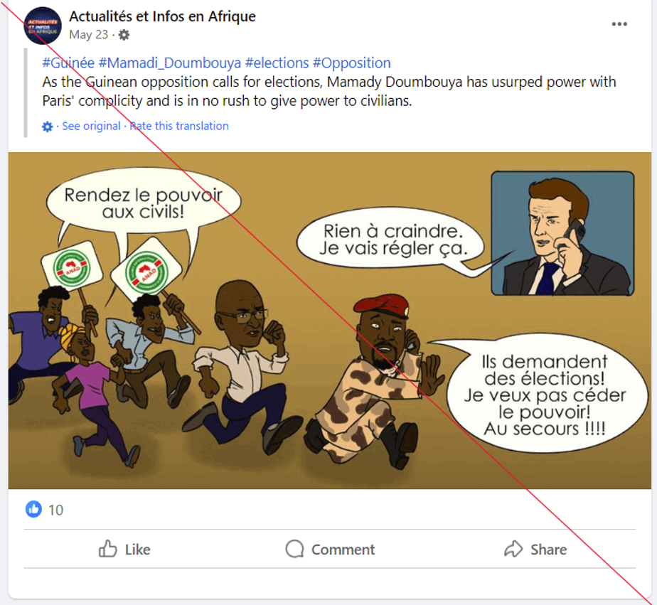 Pro-Russian Facebook pages spread anti-French, anti-UN content in West Africa