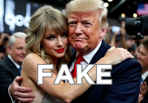 AI generated image of Swift and Trump.