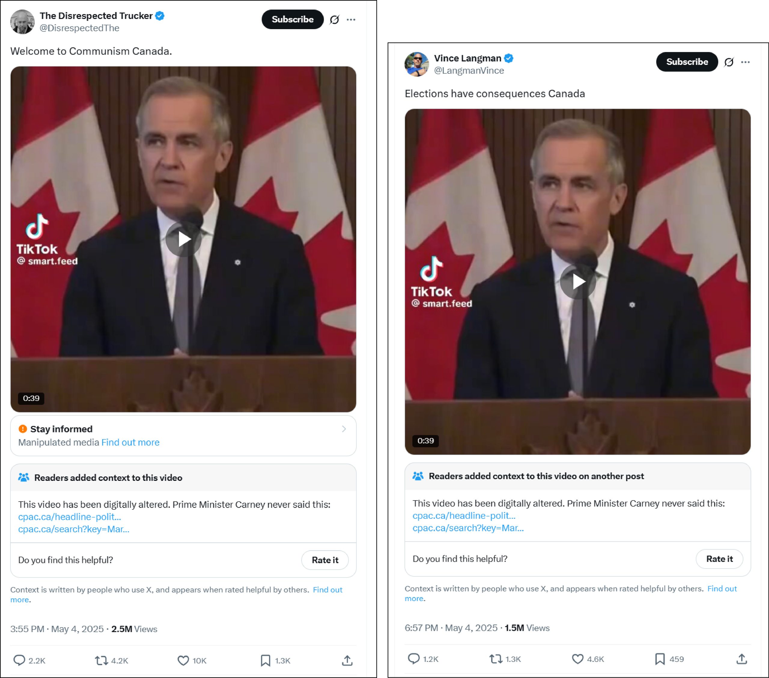 Deepfake video of Canadian Prime Minister reaches millions on TikTok, X