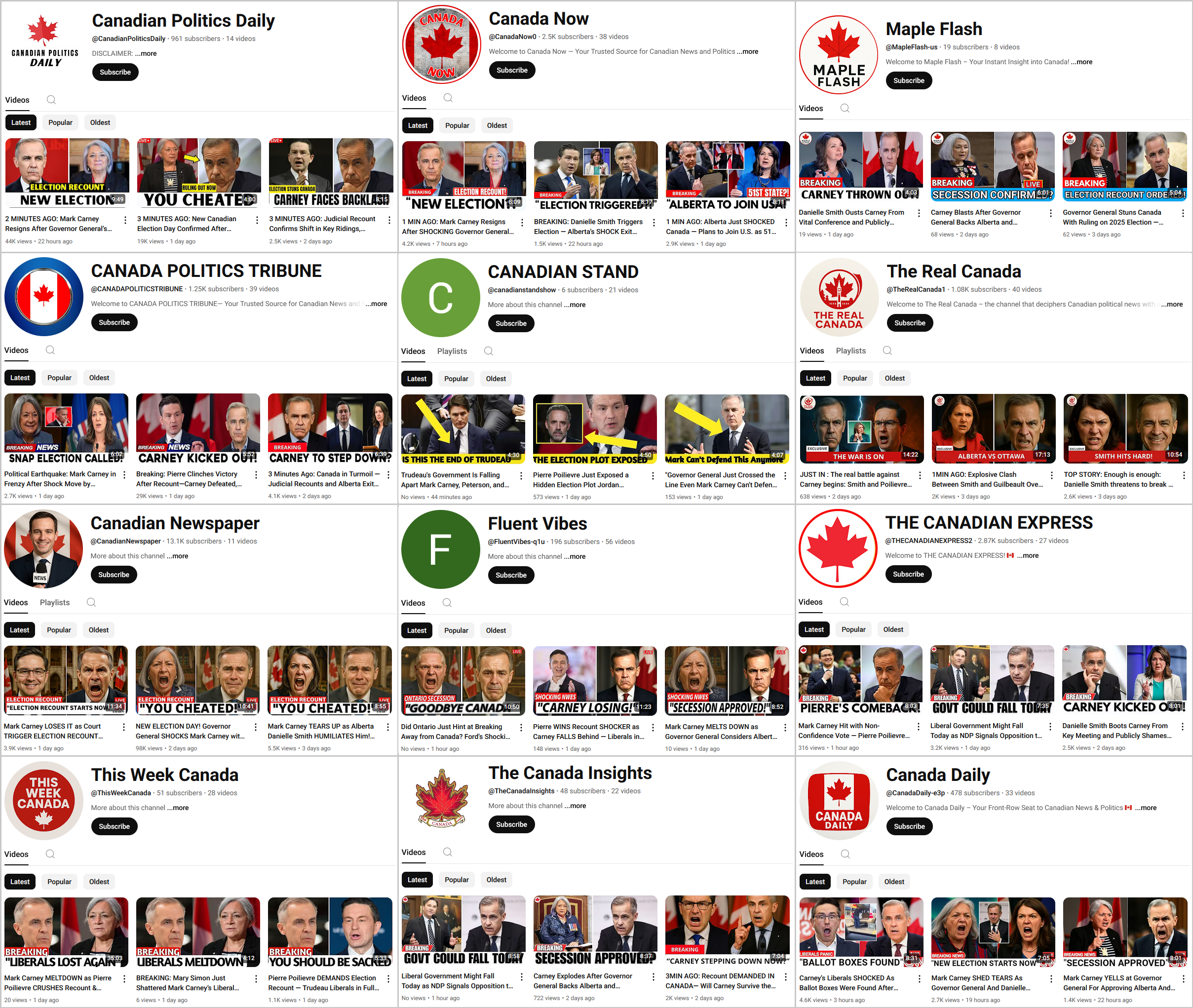 AI-generated news channels spread election fraud and separatist narratives in Canada
