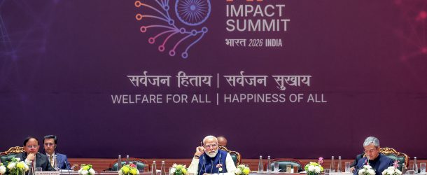 Prime Minister Narendra Modi during the CEO’s Roundtable Meeting at the India AI Impact Summit 2026, in New Delhi on Thursday