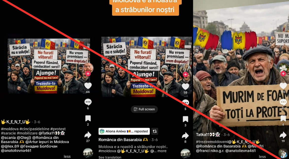 TikTok accounts use AI-generated videos to incite anti-government protests in Moldova